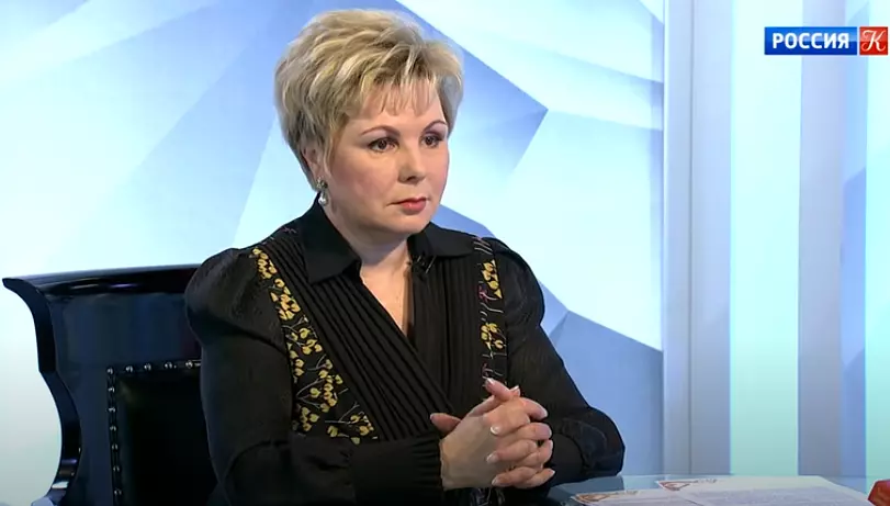 Кадр с эфира на Телеканале "Культура" / Елена Гагарина сейчас